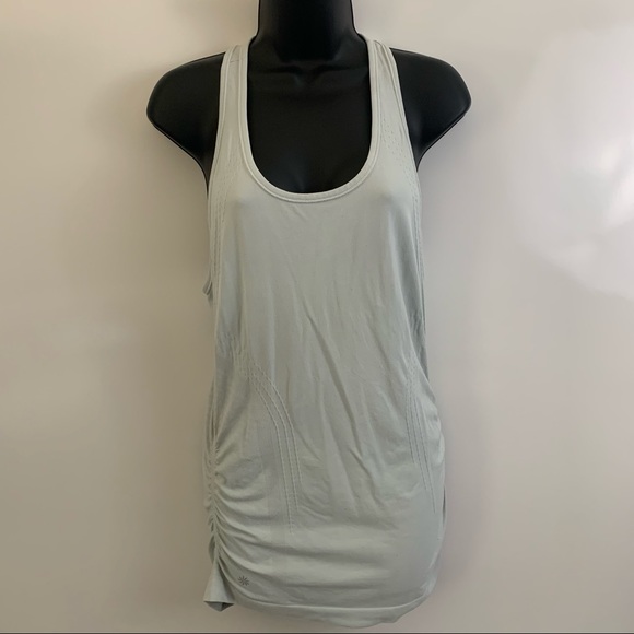 ATHLETA Speedlight Racerback Tank Top Gray Blue Size Medium - Picture 2 of 9